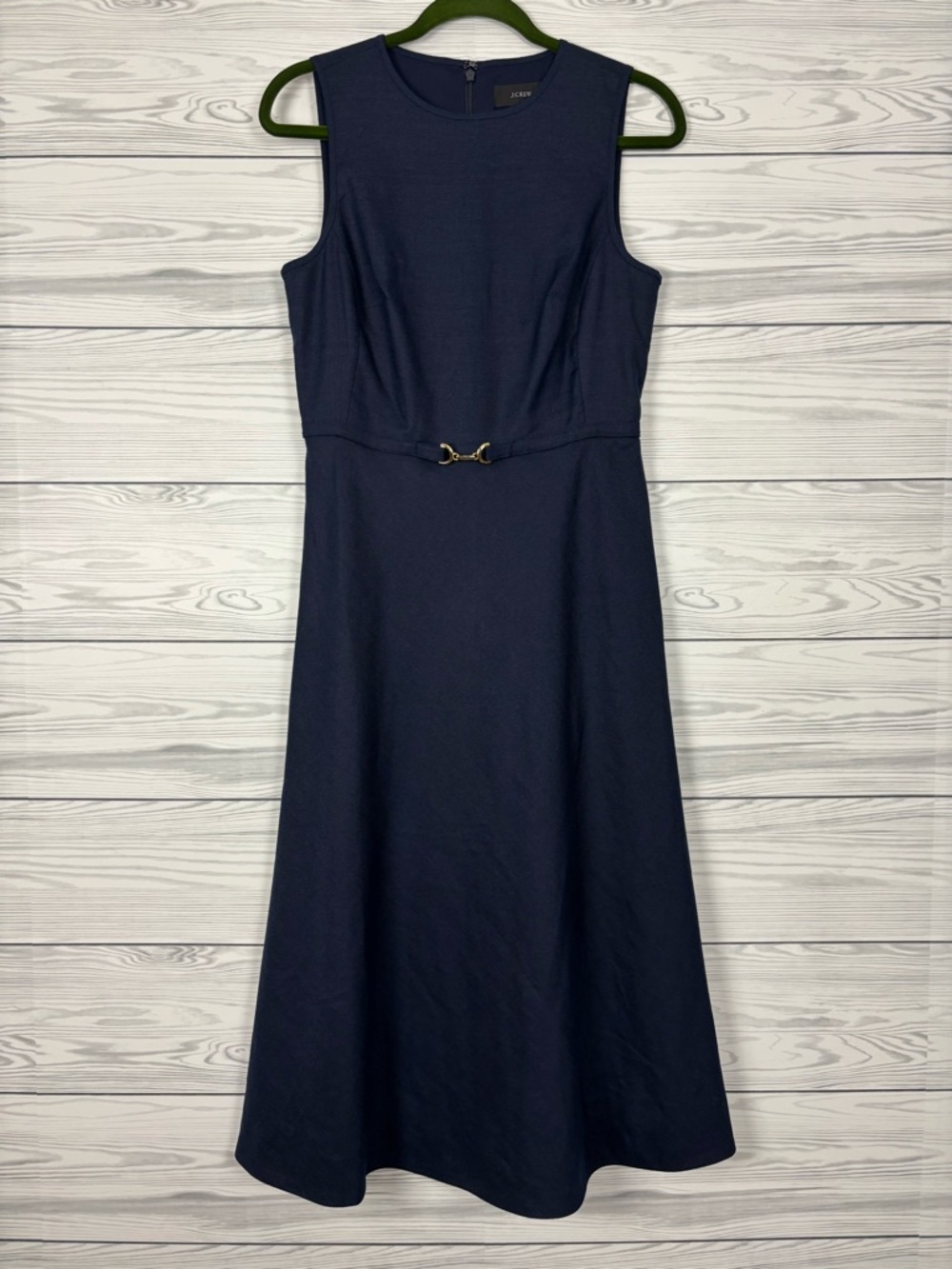 J. Crew A-Line Linen Blend MIDI Dress Size 6T